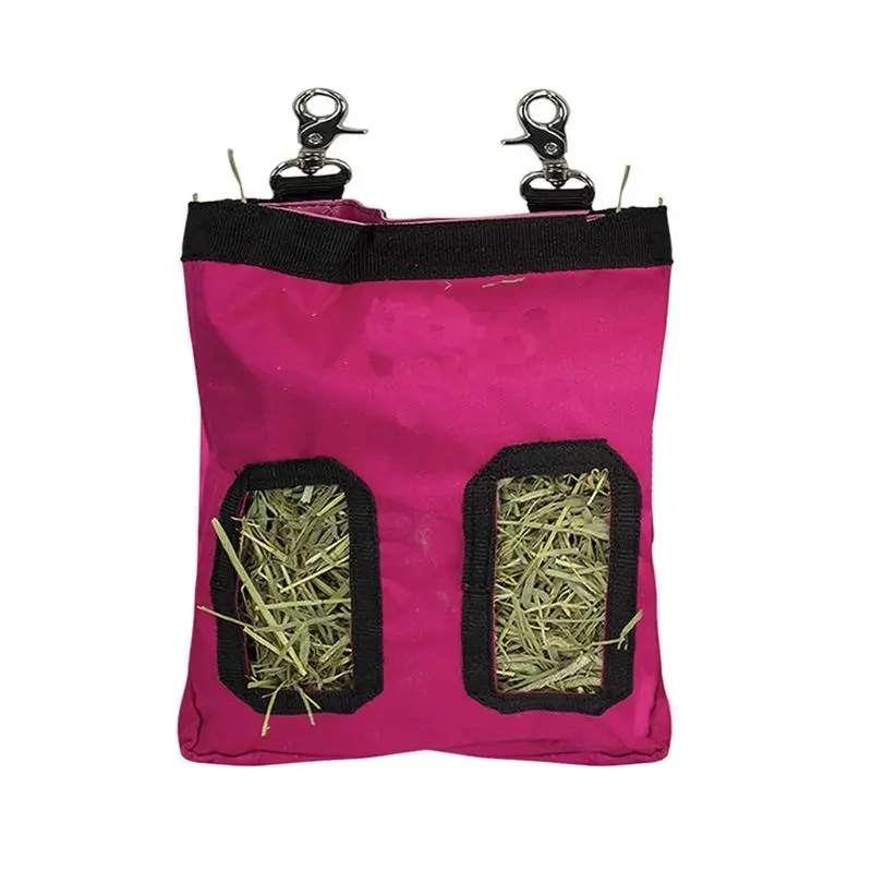 Hay Bag Hanging Pouch Feeder Holder Feeding Dispenser Container for Rabbit Guinea Pig Small Pet Animals Oxford cloth