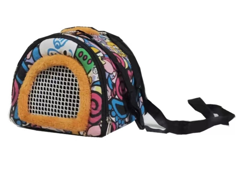 1pc Lovely Cartoon Graphic Small Pet Outing Carrier Bag For Chinchilla, Hamster, Dutch Pig