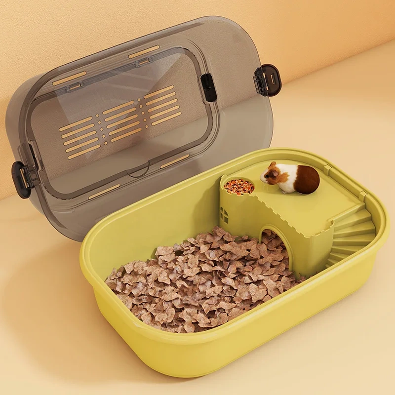Hamster Cage Deluxe Large Space Villa Indoor Openable Top Pet Cages Guinea Pig Small Animal Cage For Hedgehog Pets Supplies