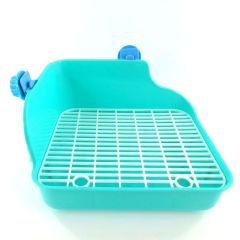 Rabbit Toilet Square Shape Pet Toilet Small Animal Toilet for Rabbit Chinchilla Guinea Pig Cage Hamster Bathroom Small Pet Cage