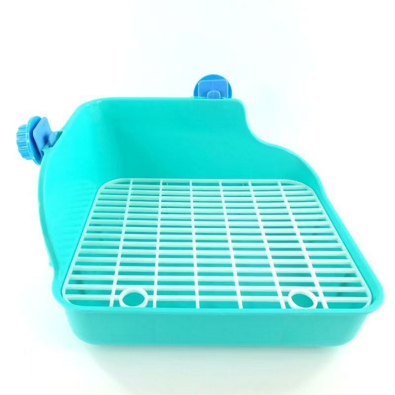 Rabbit Toilet Square Shape Pet Toilet Small Animal Toilet for Rabbit Chinchilla Guinea Pig Cage Hamster Bathroom Small Pet Cage