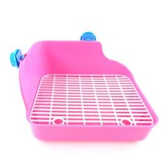 Rabbit Toilet Square Shape Pet Toilet Small Animal Toilet for Rabbit Chinchilla Guinea Pig Cage Hamster Bathroom Small Pet Cage