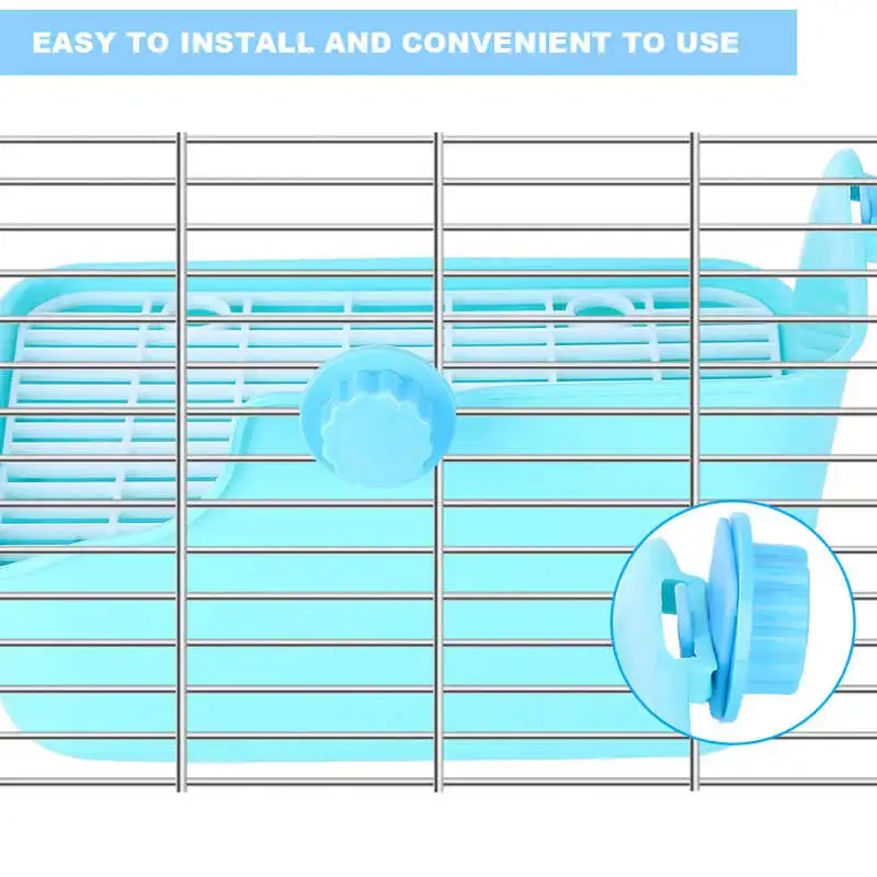 Rabbit Toilet Square Shape Pet Toilet Small Animal Toilet for Rabbit Chinchilla Guinea Pig Cage Hamster Bathroom Small Pet Cage
