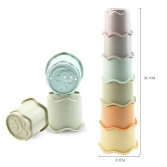 Stacking Cups Toy For Rabbits Multi-colored Reusable Small Animals Puzzle Toys For Hiding Food Playing Home Pet Supplies