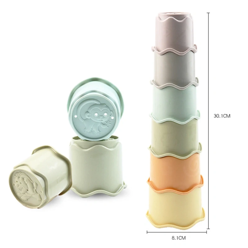 Stacking Cups Toy For Rabbits Multi-colored Reusable Small Animals Puzzle Toys For Hiding Food Playing Home Pet Supplies