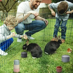 Stacking Cups Toy For Rabbits Multi-colored Reusable Small Animals Puzzle Toys For Hiding Food Playing Home Pet Supplies