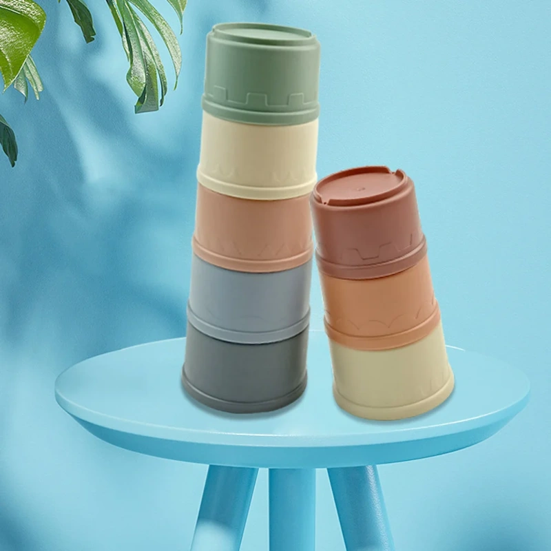 Stacking Cups Toy For Rabbits Multi-colored Reusable Small Animals Puzzle Toys For Hiding Food Playing Home Pet Supplies