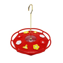 Hummingbird Feeder with 8 Feeding Hanging Bird Feeder Ant and Bee Proof Flower Shape Hummingbird Feeder for Garden Outdoor