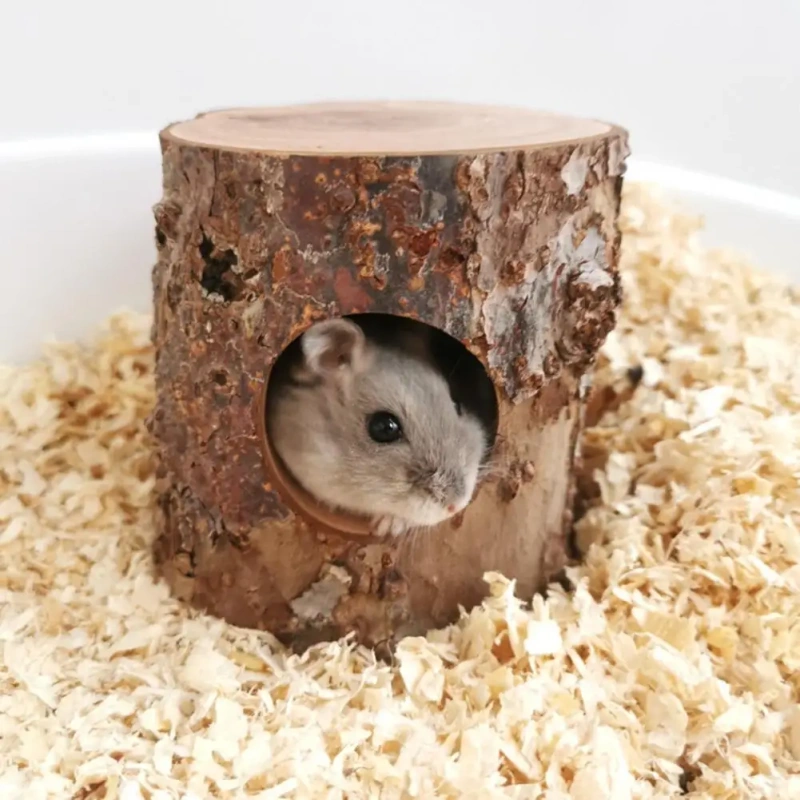 Universal Wooden Mouse Tunnel Tube  Strong Load-bearing Portable Tree Trunk Toy  Wooden Hamster  Hollow Tree Trunk