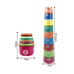 Stacking Cups Toy For Rabbits Multi-colored Reusable Small Animals Puzzle Toys For Hiding Food Playing Home Pet Supplies