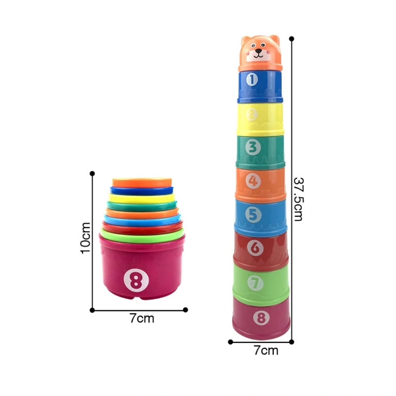 Stacking Cups Toy For Rabbits Multi-colored Reusable Small Animals Puzzle Toys For Hiding Food Playing Home Pet Supplies