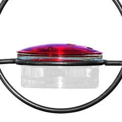 Circular Hanging Hummingbird Feeder with Red Glass Bowl Hummingbird Drinker Feeder for Outside Garden Backyard Patio Deck