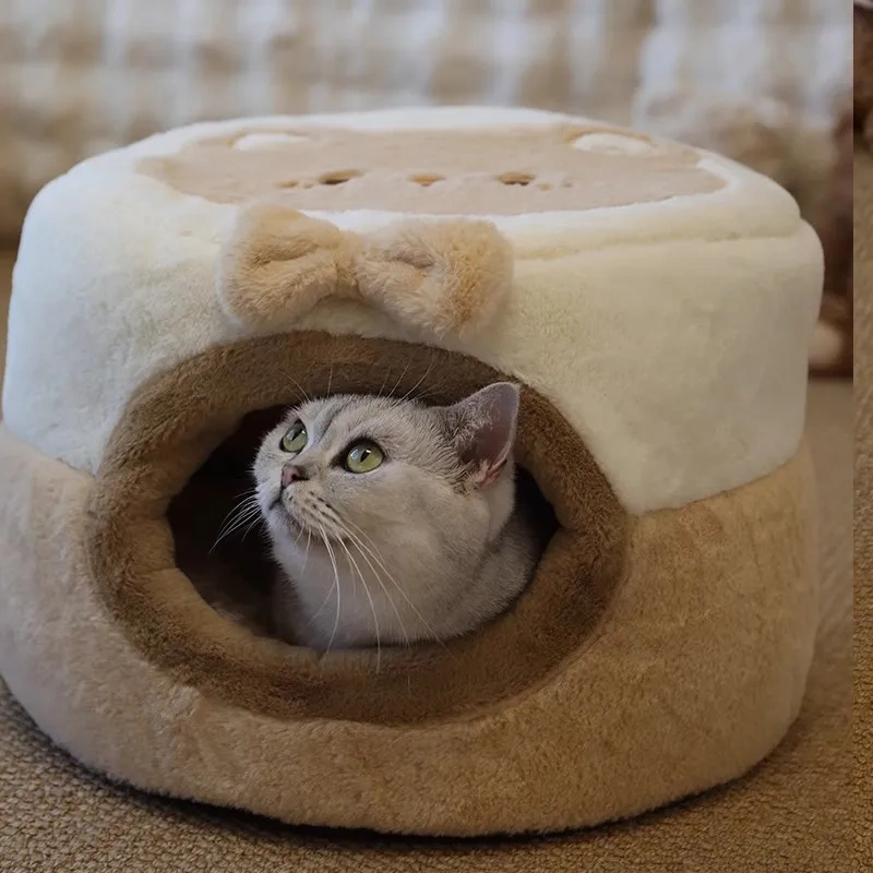 HOOPET Foldable Pet House Warm Cat House for Extra Small Dogs and Small and Medium Cats Safe Sleep Removable Washable Cat House