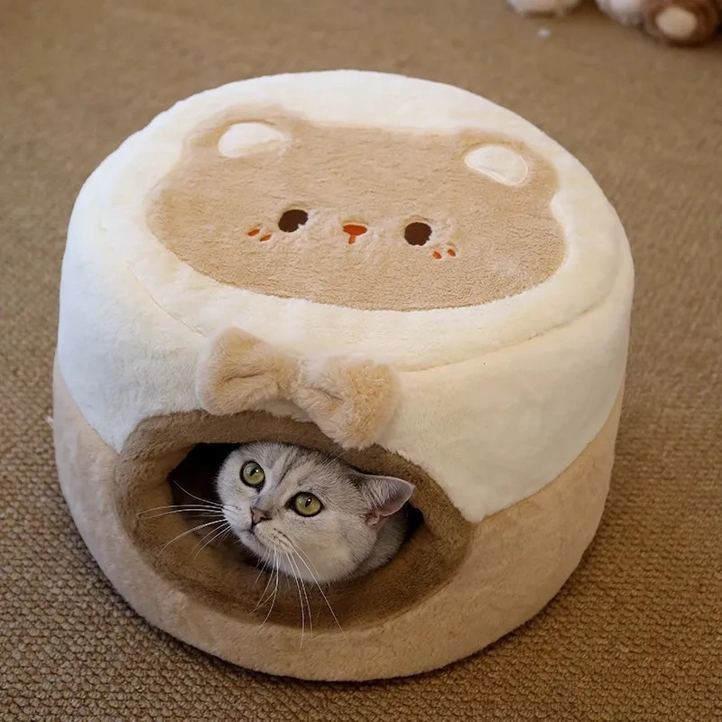 HOOPET Foldable Pet House Warm Cat House for Extra Small Dogs and Small and Medium Cats Safe Sleep Removable Washable Cat House
