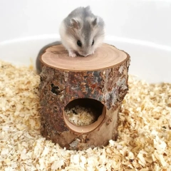 Universal Wooden Mouse Tunnel Tube  Strong Load-bearing Portable Tree Trunk Toy  Wooden Hamster  Hollow Tree Trunk