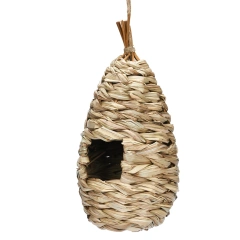 1PC Grass Nest Hand-woven Hibiscus Grass Gourd Bird House