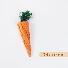 1pc Hamster Rabbit Chew Toy Bite Grind Teeth Toy Corn Carrot Woven Balls for Tooth Cleaning Radish Molar Toys funny Pet Supplies