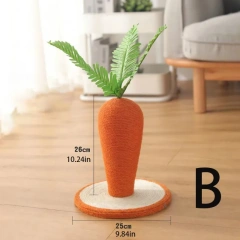 Cute Carrot  Cat Tree Sisal Hemp Cat Scratch Board 40*30cm Logs Material Cat Tower  Scratching Post  Griffoir Chat