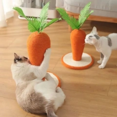Cute Carrot  Cat Tree Sisal Hemp Cat Scratch Board 40*30cm Logs Material Cat Tower  Scratching Post  Griffoir Chat