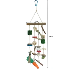 Pet Hanging Teething Chew Toy Bite-resistant Wood Branch Rattan Grass Ball Set For Cat Rabbit Hamster Accessories Pet Supplies