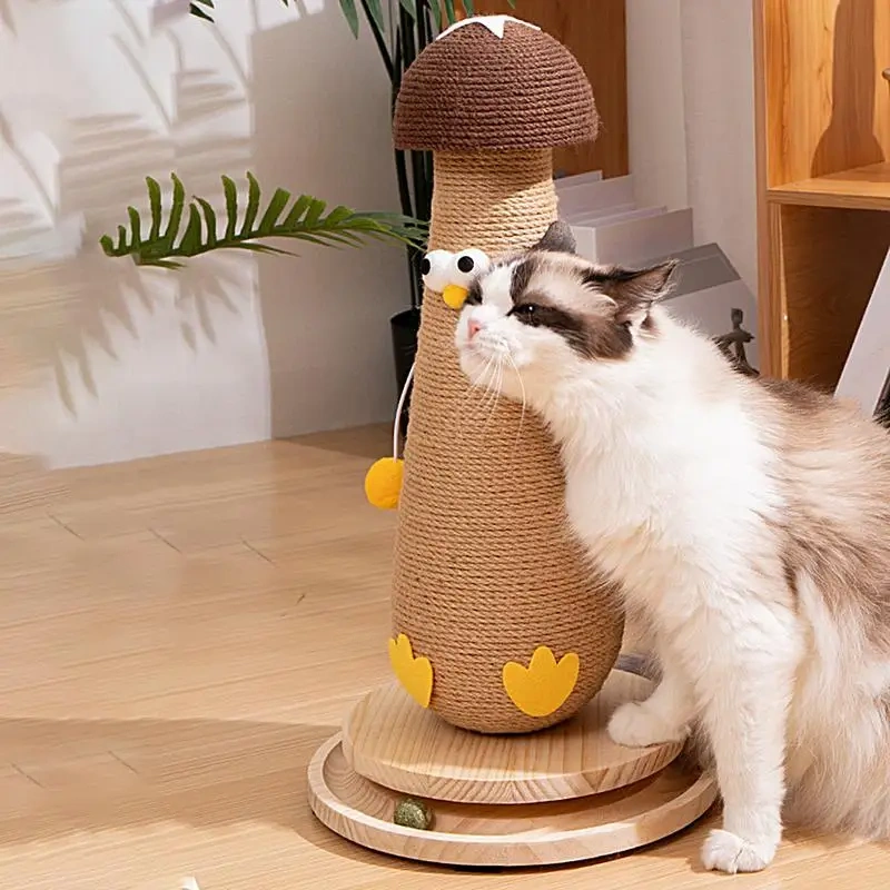 Sisal Scratching Post Mushroom Protection Furniture For Cats Itching Facilities Cat Tree Toy Accessories Pet Products