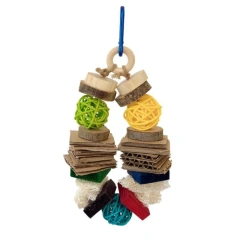 Bird Chewing Toy Natural Wood Stand Parrot Toy Bite Resistant Cockatiels Parakeet Training Toy Bird Accessories Cage Y5GB