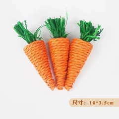 1pc Hamster Rabbit Chew Toy Bite Grind Teeth Toy Corn Carrot Woven Balls for Tooth Cleaning Radish Molar Toys funny Pet Supplies
