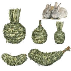 Small Animal Chew Toys for Ribbit Bunny Hamster Guinea Pigs Chinchillas Tooth Cleaning Molar Grinding Toys Samll Pet Supplies