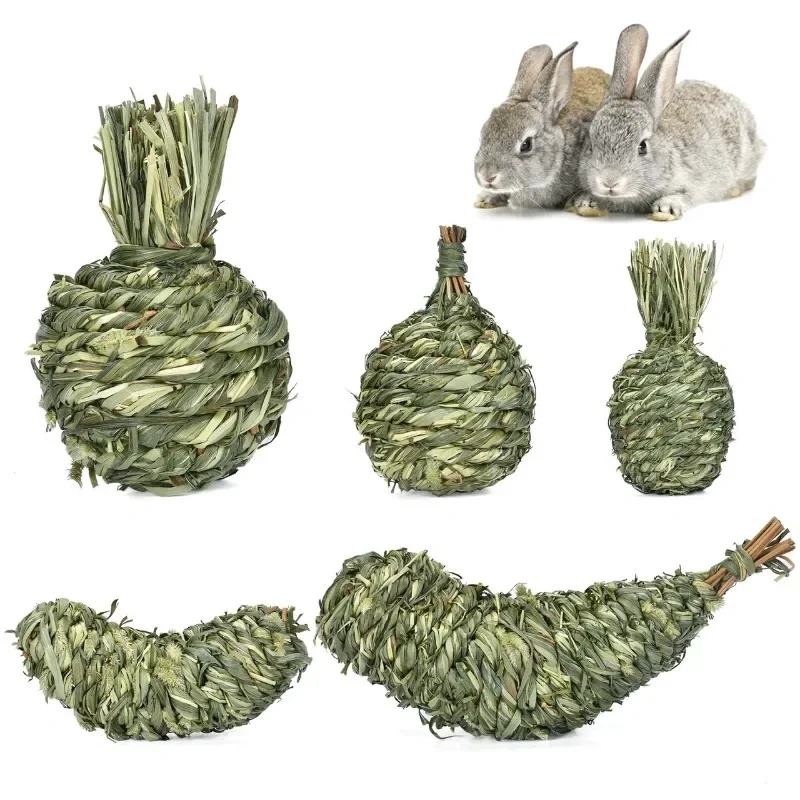 Small Animal Chew Toys for Ribbit Bunny Hamster Guinea Pigs Chinchillas Tooth Cleaning Molar Grinding Toys Samll Pet Supplies