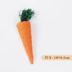 1pc Hamster Rabbit Chew Toy Bite Grind Teeth Toy Corn Carrot Woven Balls for Tooth Cleaning Radish Molar Toys funny Pet Supplies