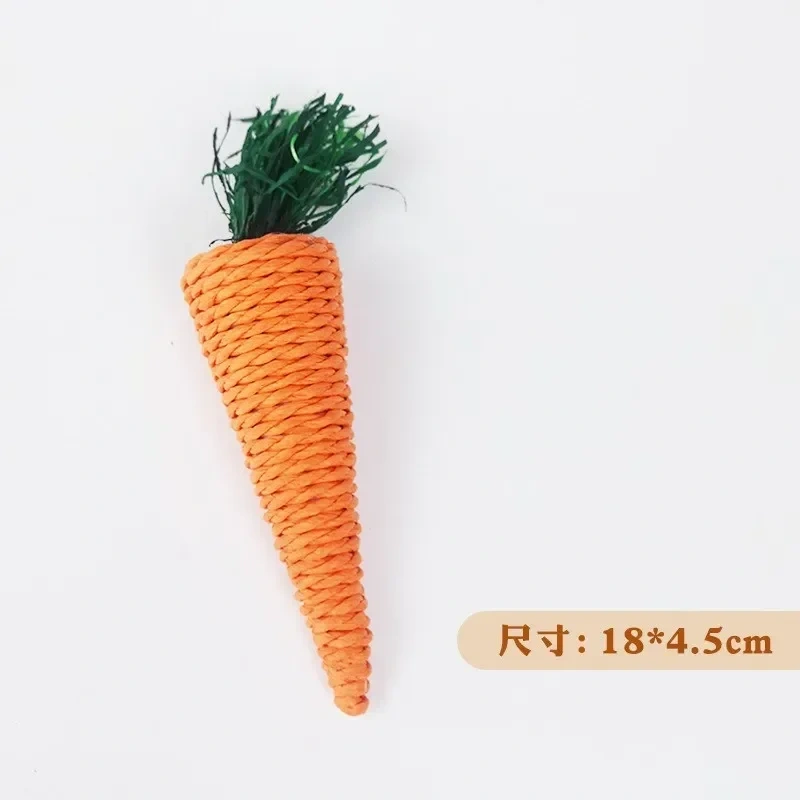 1pc Hamster Rabbit Chew Toy Bite Grind Teeth Toy Corn Carrot Woven Balls for Tooth Cleaning Radish Molar Toys funny Pet Supplies