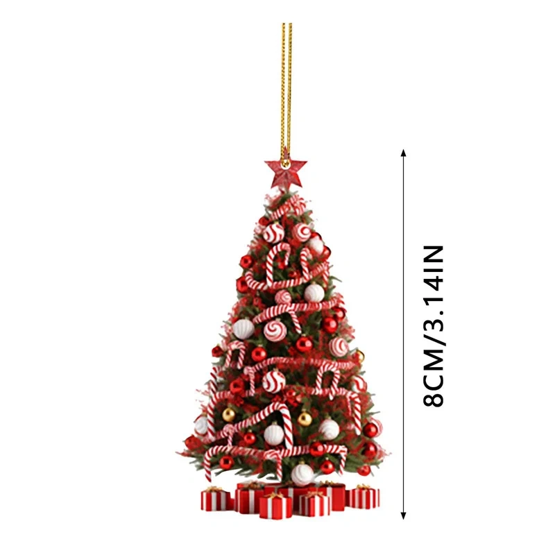 Christmas Tree Pendant Christmas Tree Holiday Decoration Outdoor Acrylic Flat Christmas Decorations Home Decoration