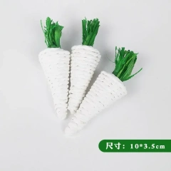 1pc Hamster Rabbit Chew Toy Bite Grind Teeth Toy Corn Carrot Woven Balls for Tooth Cleaning Radish Molar Toys funny Pet Supplies