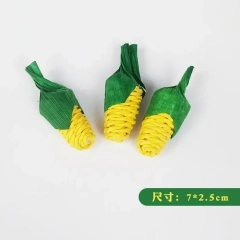 1pc Hamster Rabbit Chew Toy Bite Grind Teeth Toy Corn Carrot Woven Balls for Tooth Cleaning Radish Molar Toys funny Pet Supplies