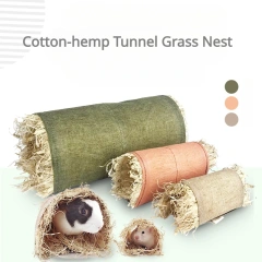 Rabbit Hideaway Toy Animal Grass Straw Bunny Tunnel Toy Breathable Guinea Pig Tunnel Hamster Accessories туннель для хомяка