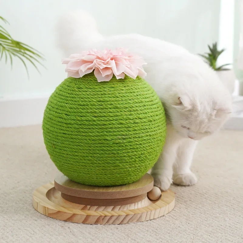 Cactus Cat Scratching Board Claw Grinder Cactus Sisal Scratching Post Round Climbing Frame Wear-resistant Cat Scratching Toys