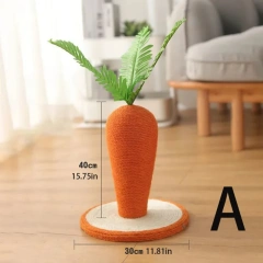 Cute Carrot  Cat Tree Sisal Hemp Cat Scratch Board 40*30cm Logs Material Cat Tower  Scratching Post  Griffoir Chat