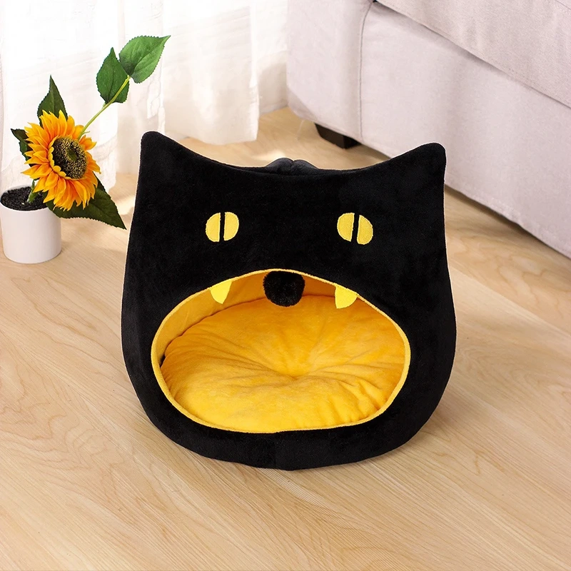 Cats Pet Products for Winter Accessories Halloween All Warm Things Kitten Dog Bed Goods House Beds Basket Houses and Habitats