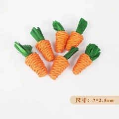1pc Hamster Rabbit Chew Toy Bite Grind Teeth Toy Corn Carrot Woven Balls for Tooth Cleaning Radish Molar Toys funny Pet Supplies