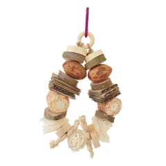 Bird Chewing Toy Natural Wood Stand Parrot Toy Bite Resistant Cockatiels Parakeet Training Toy Bird Accessories Cage Y5GB