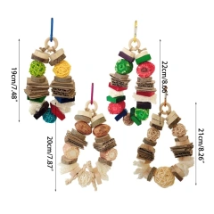 Bird Chewing Toy Natural Wood Stand Parrot Toy Bite Resistant Cockatiels Parakeet Training Toy Bird Accessories Cage Y5GB