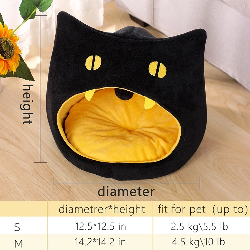 Cats Pet Products for Winter Accessories Halloween All Warm Things Kitten Dog Bed Goods House Beds Basket Houses and Habitats