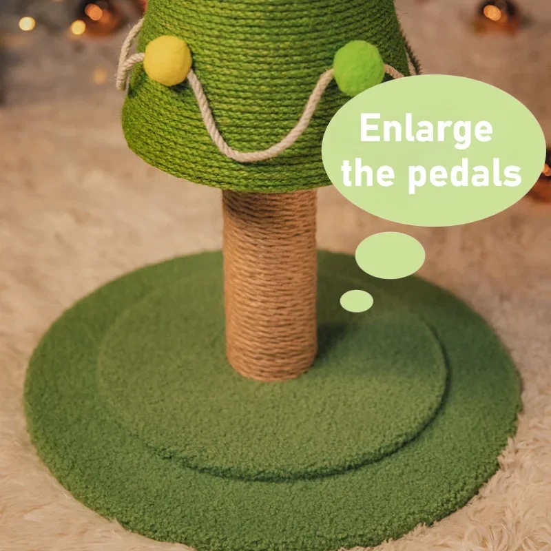 Cat Tree Tower Christmas Tree Cat Tower Sisal Cat Scratching Post with Ball Cat Scratching Board Christmas Gift for Indoor Cat