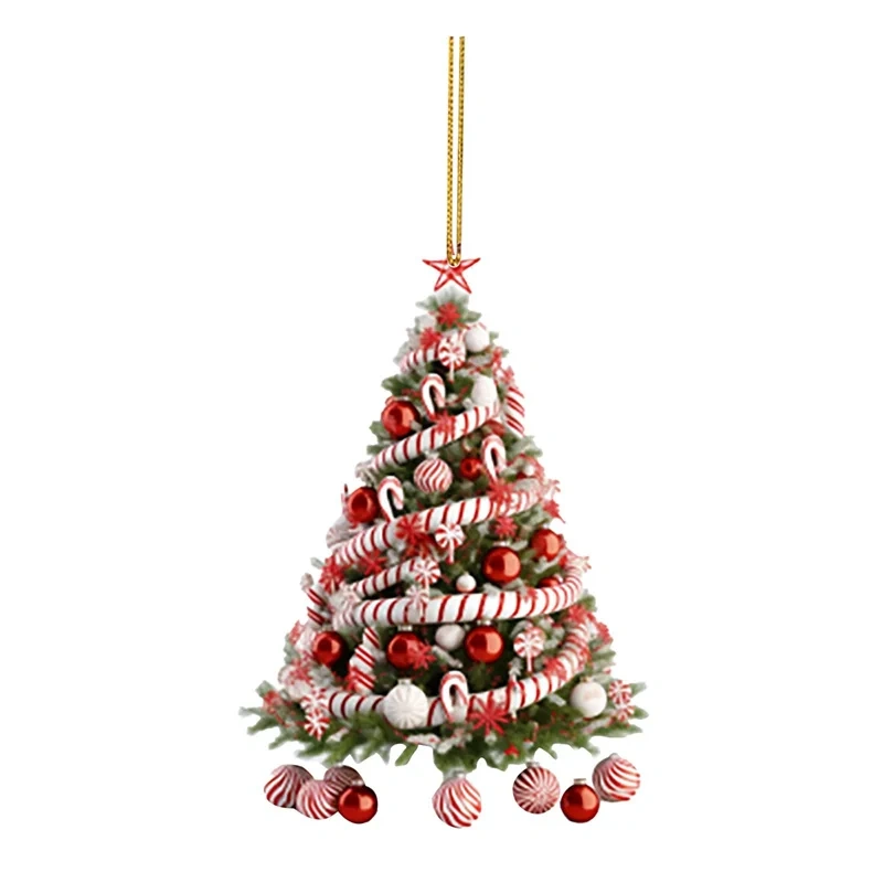 Christmas Tree Pendant Christmas Tree Holiday Decoration Outdoor Acrylic Flat Christmas Decorations Home Decoration