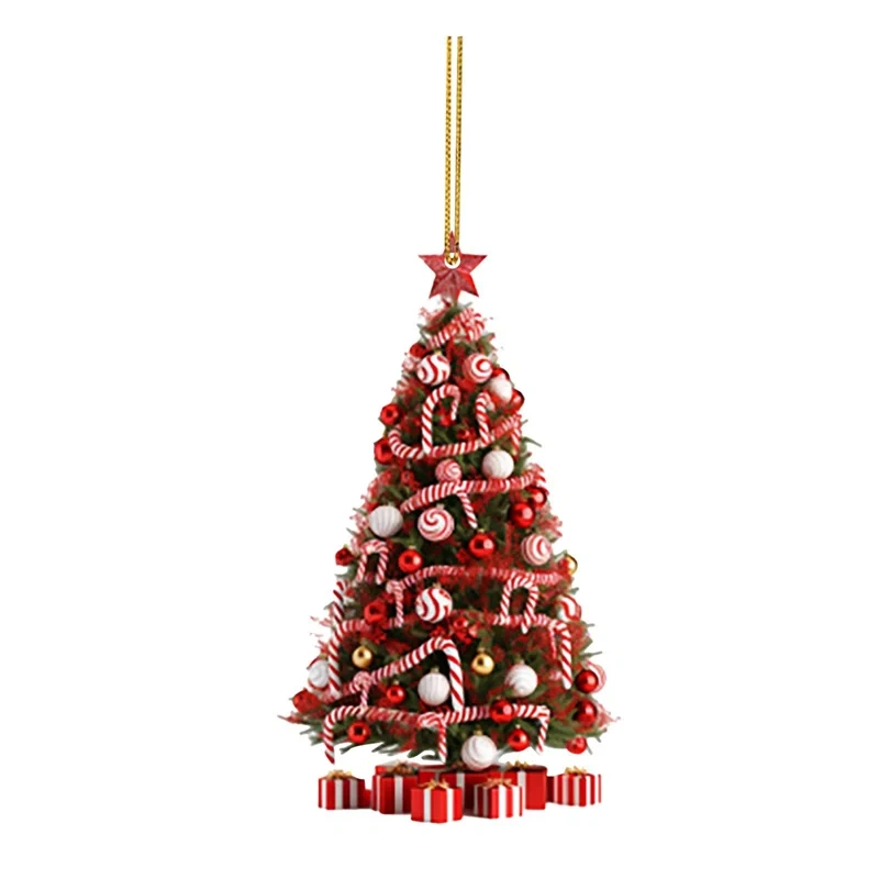 Christmas Tree Pendant Christmas Tree Holiday Decoration Outdoor Acrylic Flat Christmas Decorations Home Decoration