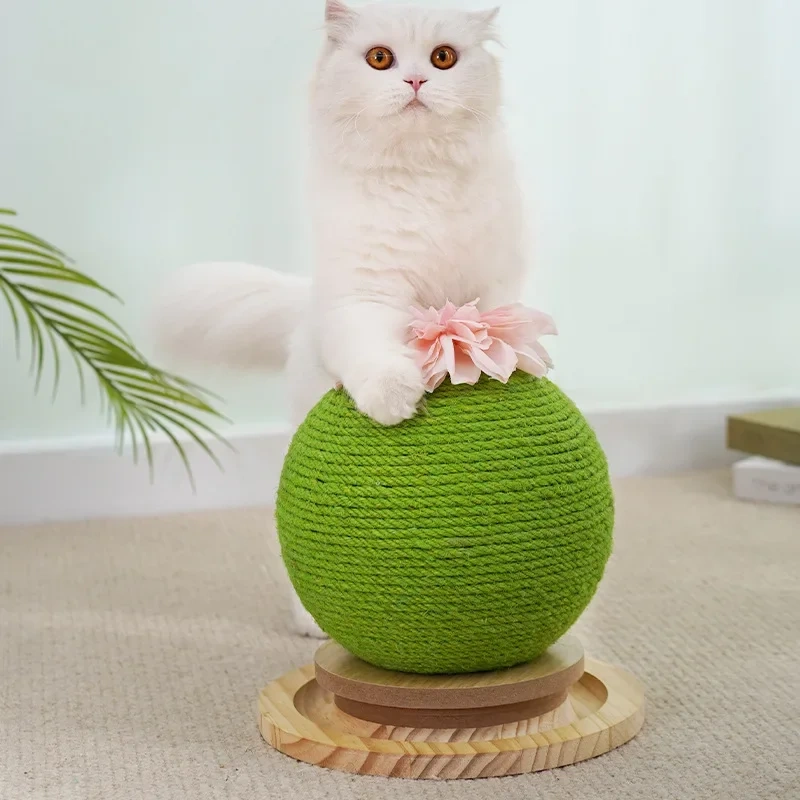 Cactus Cat Scratching Board Claw Grinder Cactus Sisal Scratching Post Round Climbing Frame Wear-resistant Cat Scratching Toys