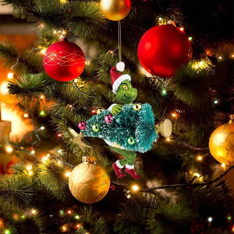 Christmas Tree Resin Pendant, Xmas Hanging Decorations, Christmas Tree Ornaments Hanging Pendants, Christmas Party Supplies