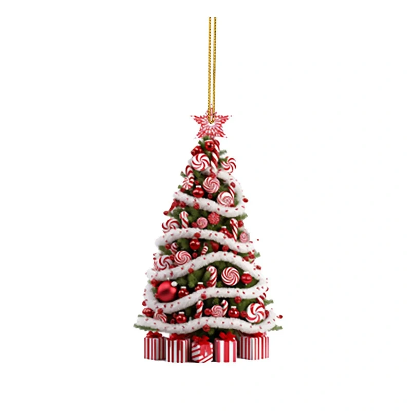 Christmas Tree Pendant Christmas Tree Holiday Decoration Outdoor Acrylic Flat Christmas Decorations Home Decoration