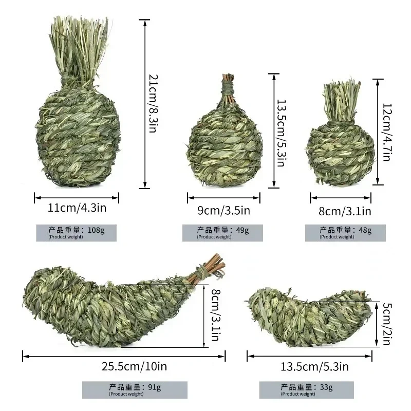 Small Animal Chew Toys for Ribbit Bunny Hamster Guinea Pigs Chinchillas Tooth Cleaning Molar Grinding Toys Samll Pet Supplies