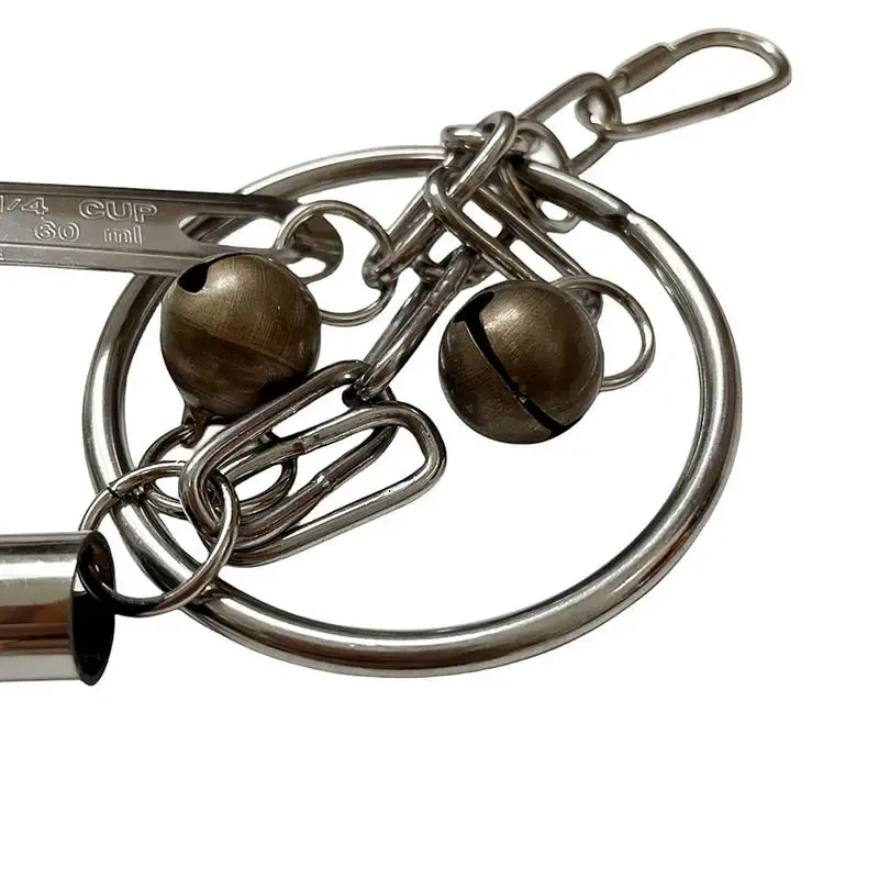 Stainless Steel Bird Toys Stainless Steel Small Bird Toys Hang Bell Ornaments Pet Parrot Bell Toy Bird Chewing Toy With Sweet